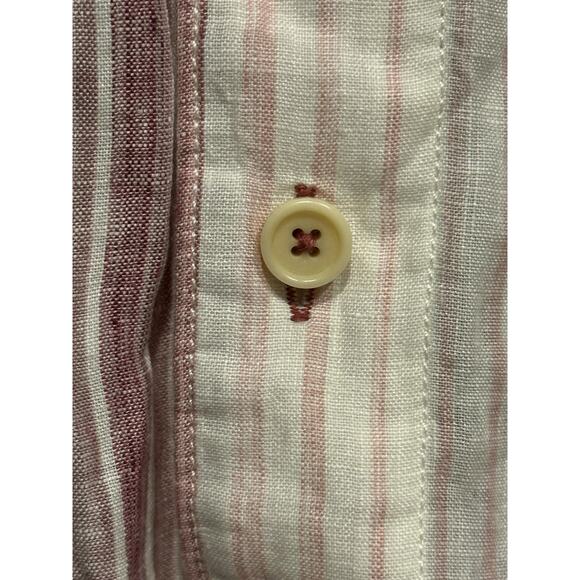 Tommy Bahama 100% Linen Long Sleeve XXLarge Purple/Pink / White Men's Button - Picture 3 of 8
